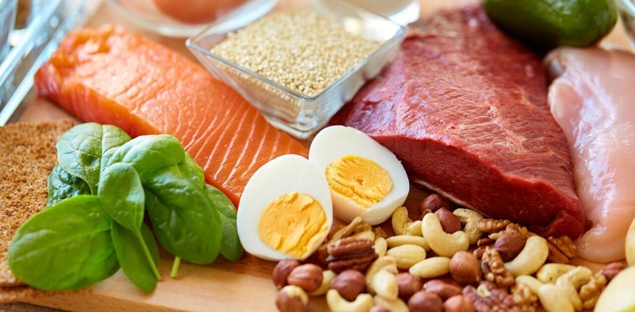 Foods allowed in a protein diet.